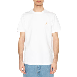 Danny Reg SS Tee White - Maglietta Girocollo Uomo Bianca F4KFD040104 . FARAH 