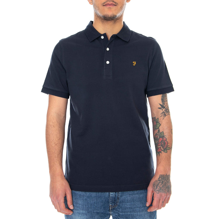 Mens Blanes Polo Shirt - True Navy - Polo Uomo Blu F4KSB068-412 . FARAH 