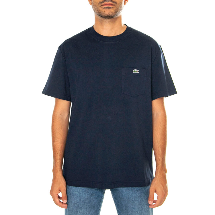 T-Shirt TH2827-166 - Maglietta Girocollo Uomo Blu TH2827-166 . LACOSTE 