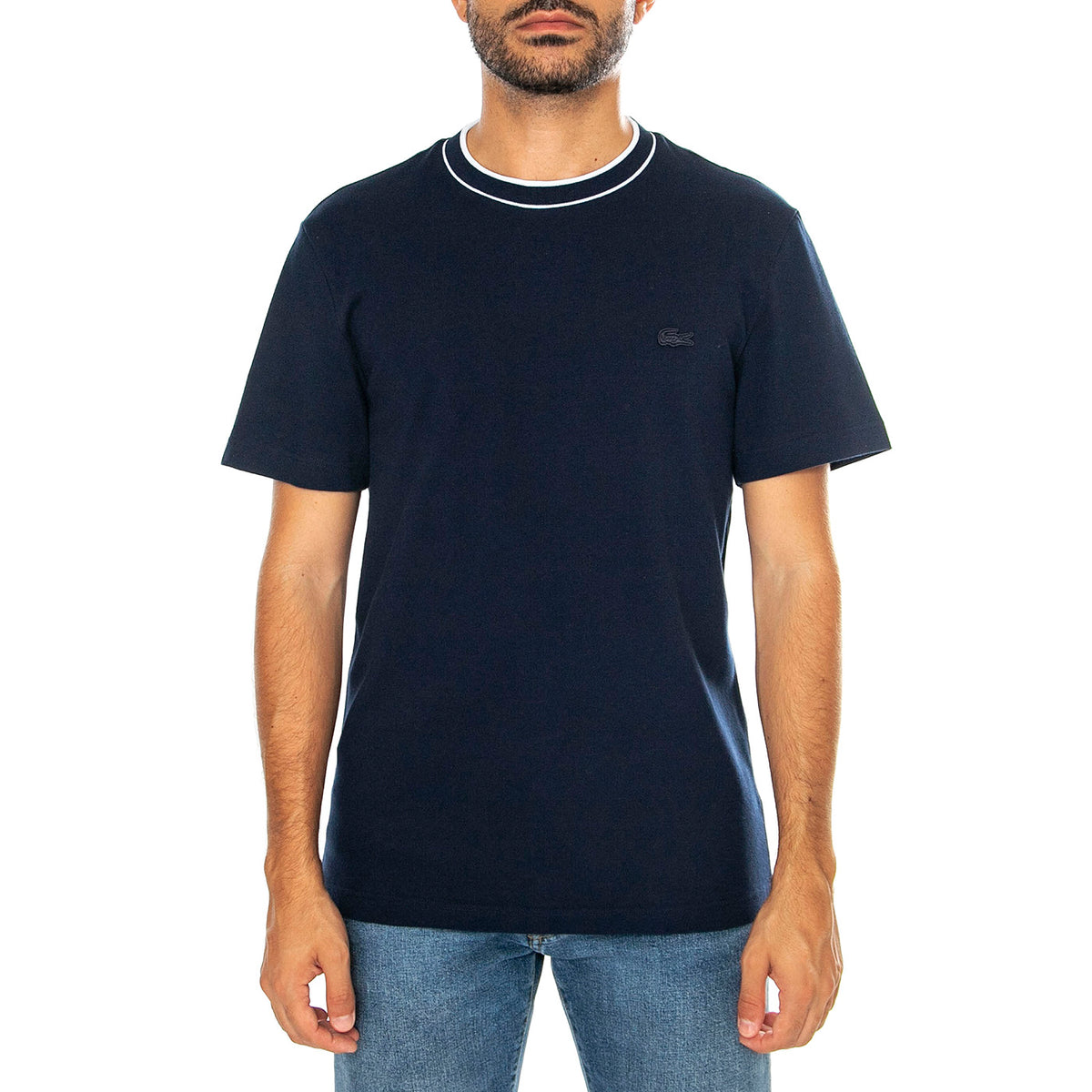 T-Shirt 166 - Maglietta Girocollo Uomo Blu TH8174-166 . LACOSTE 