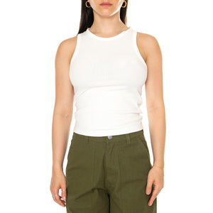 Ribber Tank Ecru - Canotta Donna Bianca 112350212 . LEE 