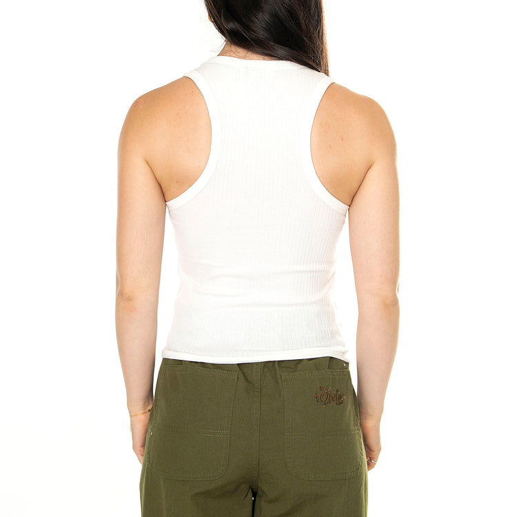 Ribber Tank Ecru - Canotta Donna Bianca 112350212 . LEE 
