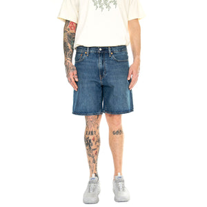468 Stay Loose Shorts Picnic&Friends Dark Indigo Worn In - Bermuda Denim Jeans Uomo Blu A8461-0005 . LEVIS 