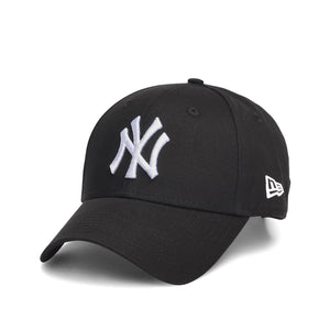 9Forty League Basic NY Yankees Hat - Black / White - Cappellino con Visiera Nero 113044_4 . NEW ERA 