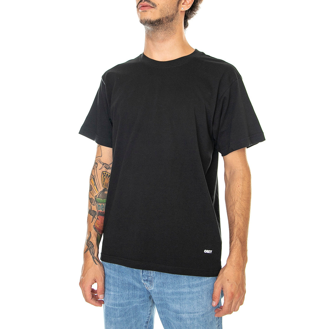 Standard Organic Tee SS 2 Pack Essential Black - Confezione da Due Magliette Girocollo Uomo Nere 131080300-BLK . OBEY 