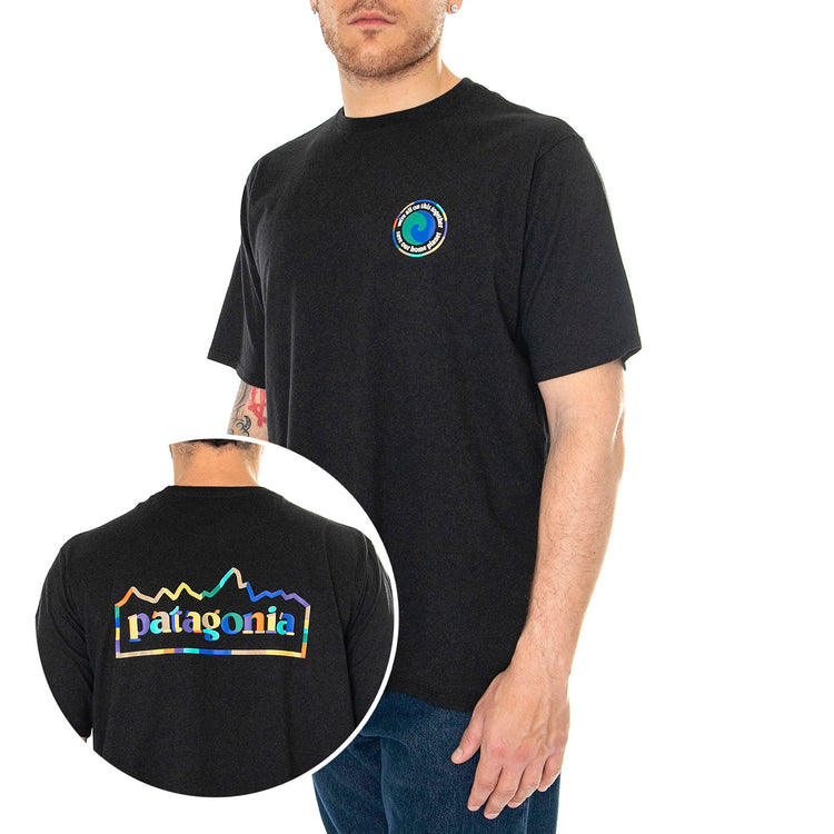 M's Unity Fitz Responsibili-Tee INBK - Maglietta Girocollo Uomo Nera 37768-INBK . PATAGONIA 