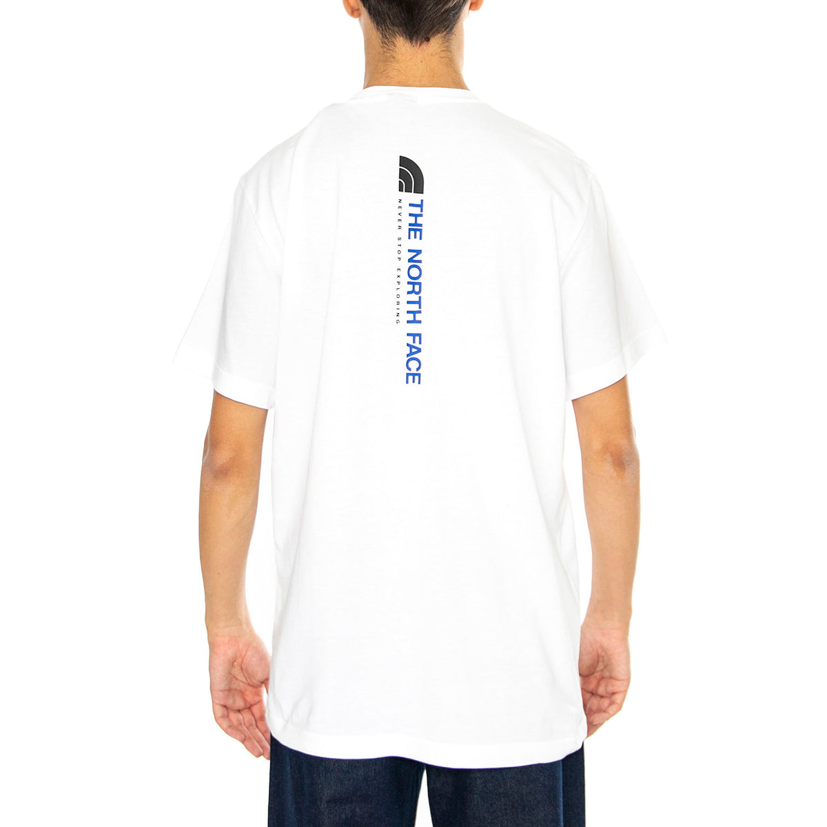 M Vertical SS Tee TNF White - Maglietta Girocollo Uomo Bianca NF0A89FPFN41 . THE NORTH FACE 