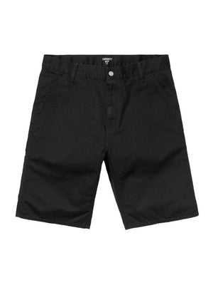RUCK SINGLE KNEE - Bermuda Denim Jeans Uomo Neri I024892.89.06.00 . CARHARTT WIP 