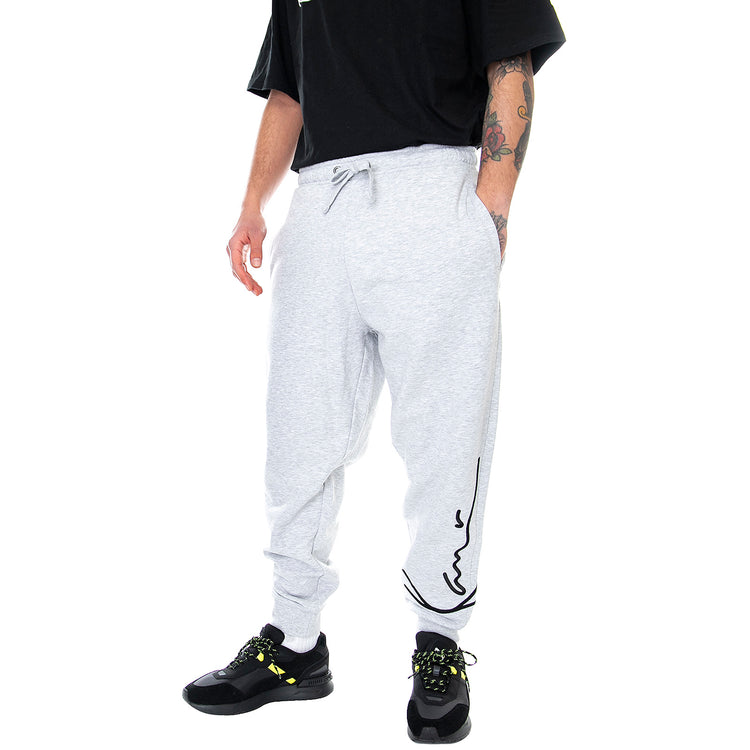 Mens Signature Sweat Pants - Ash Grey - Pantaloni Uomo Grigio KRCKKMQ12004 . KARL KANI 