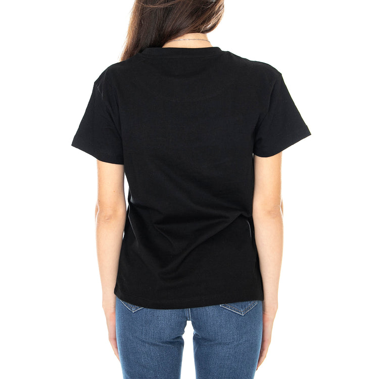 Signature T-Shirt - Black - Maglietta Girocollo Donna Nera KRCKKWQ32002BLK . KARL KANI 