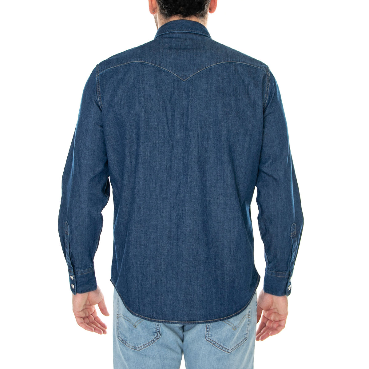Barstow Western Standard Lower Haight Med Indigo Flat Finish - Camicia Denim Jeans Uomo Blu 85744-0041 . LEVIS 