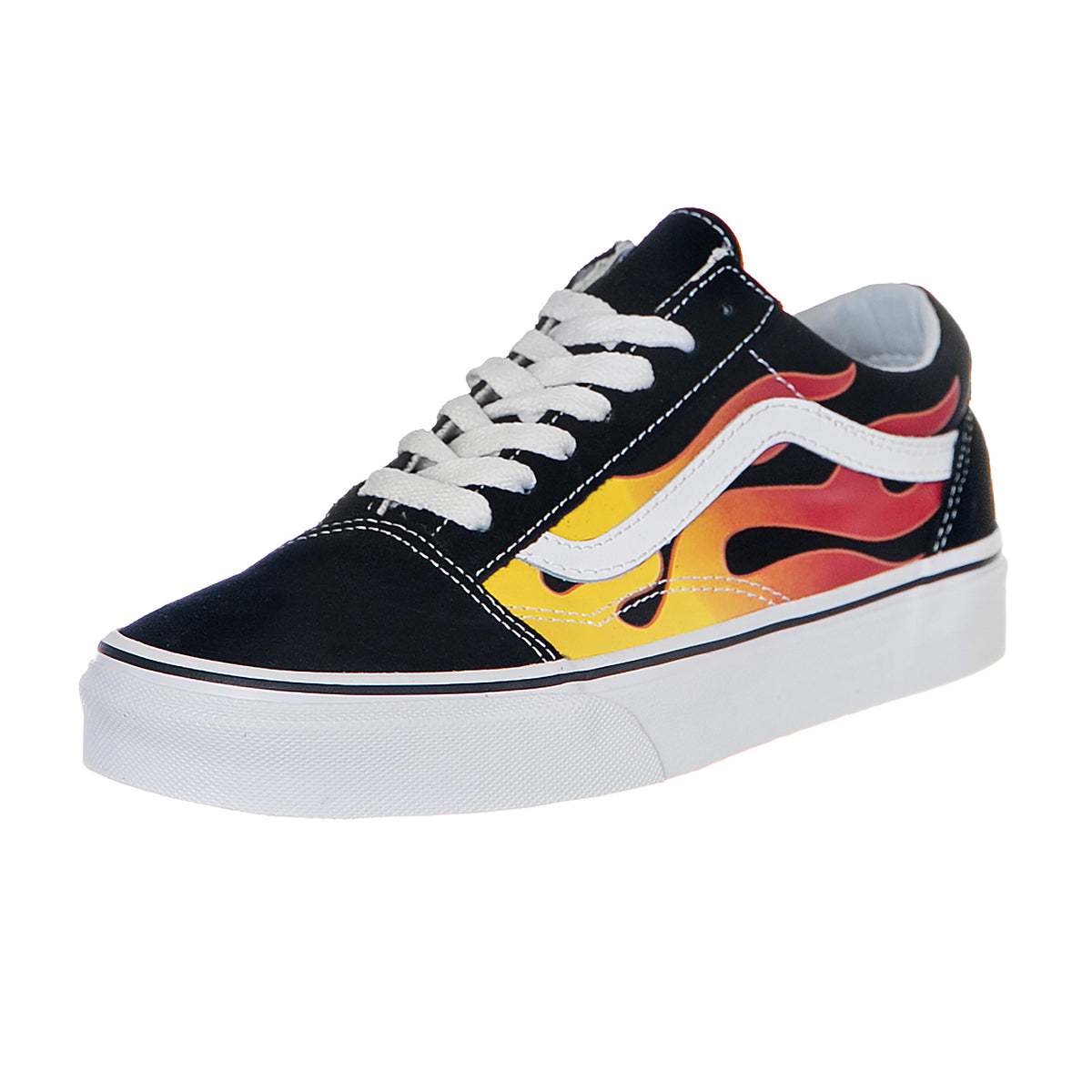 Ua Old Skool - Flame / Black - Scarpe Basse Uomo / Donna Nere VA38G1PHN . VANS 