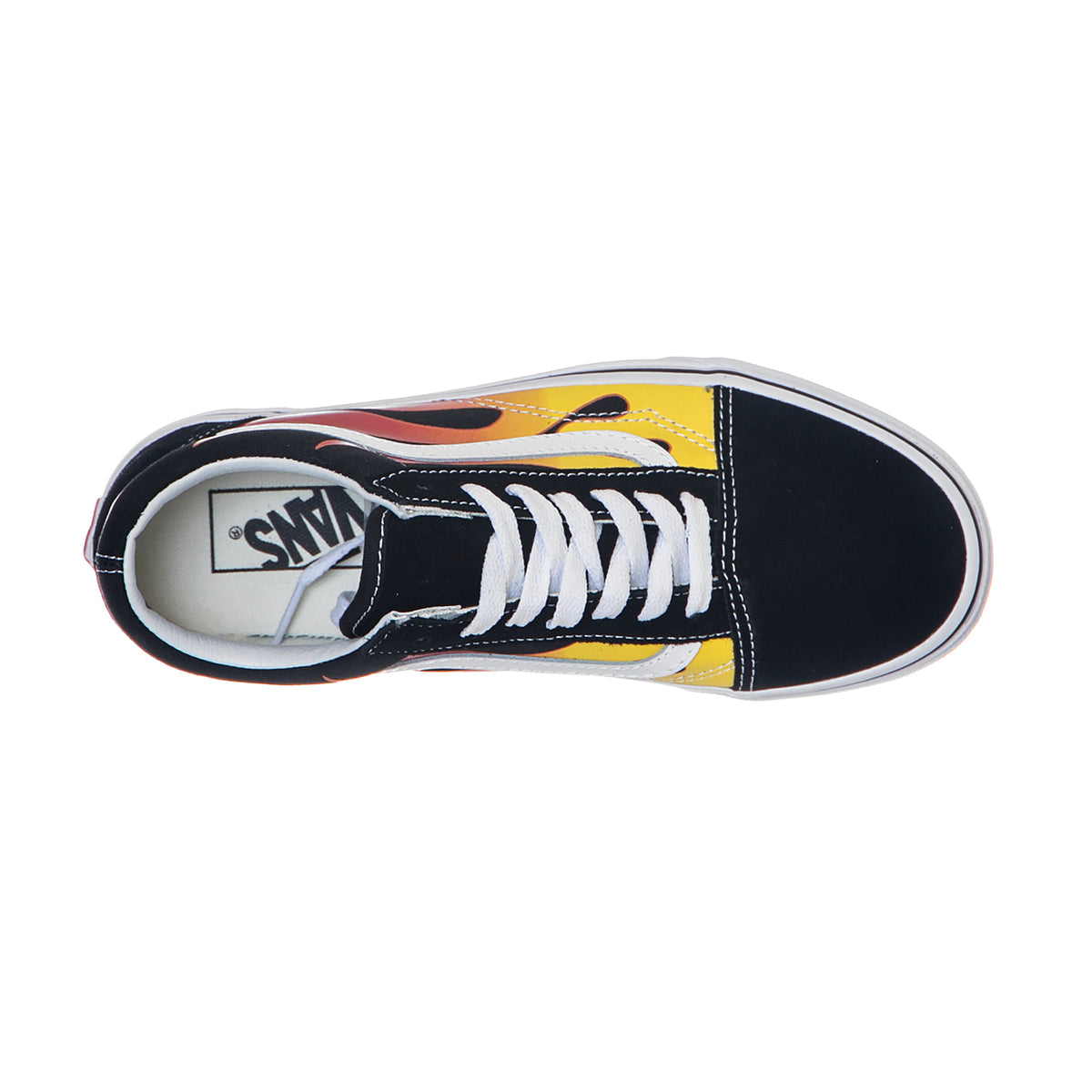 Ua Old Skool - Flame / Black - Scarpe Basse Uomo / Donna Nere VA38G1PHN . VANS 