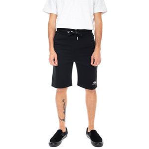 Mens Basic Small Logo Shorts - Black - Bermuda Uomo Neri 116363-03 . ALPHA INDUSTRIES 