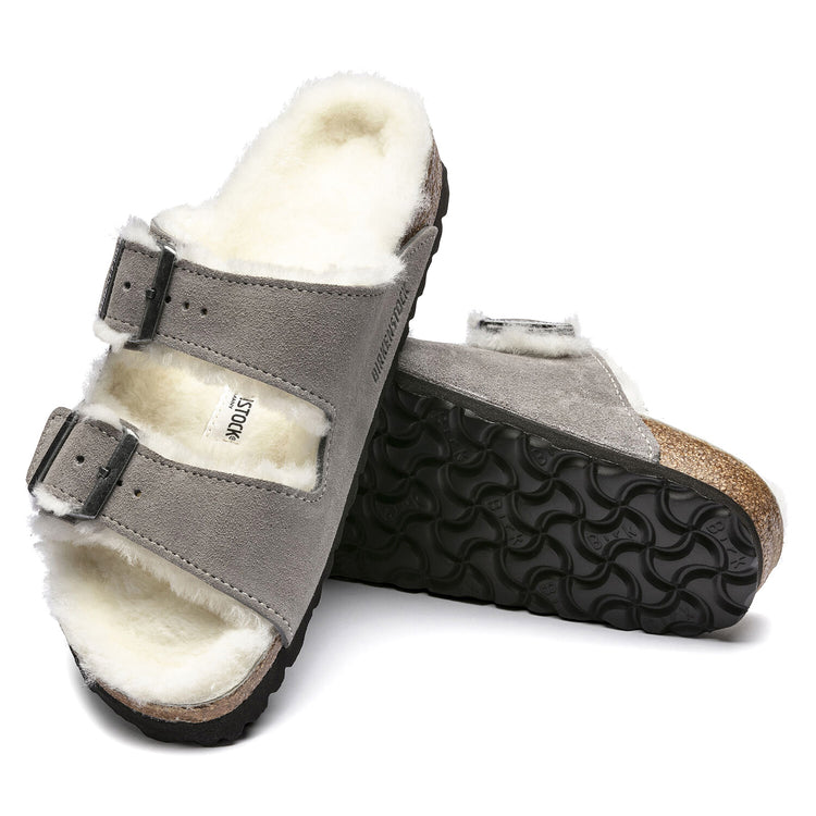 Arizona Shearling - Sandali Donna Grigi - Calzata Stretta 1017403 . BIRKENSTOCK 
