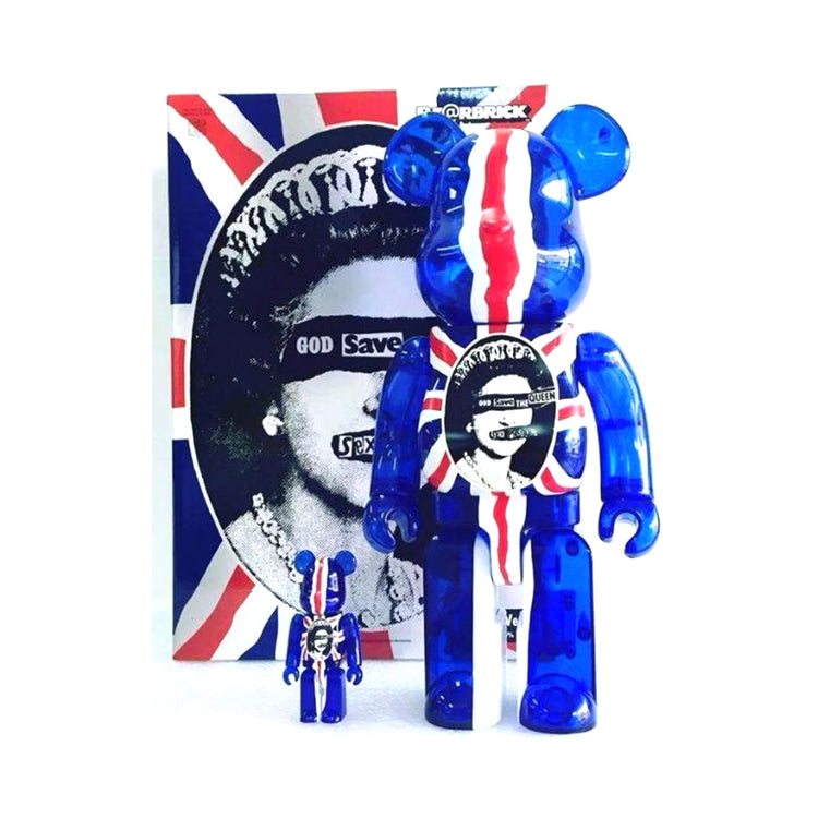 BE@RBRICK God Save The Queen Clear Ver. 100% & 400% - Toy Medicom Multicolore 1918521 . MEDICOM TOY 
