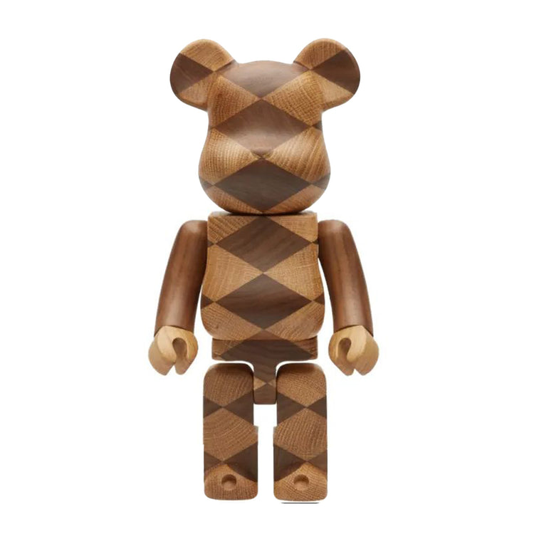 Medicom x Karimoku Woven Wooden Be@rbrick Brown 400% - Toy Medicom Multicolore KARIMOKU . MEDICOM TOY 