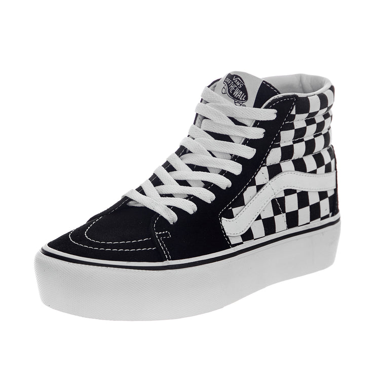 Ua Sk8-Hi Platform 2 - Checkerboard / True White / Black - Scarpe Profilo Alto Donna Multicolore VA3TKNQXH . VANS 