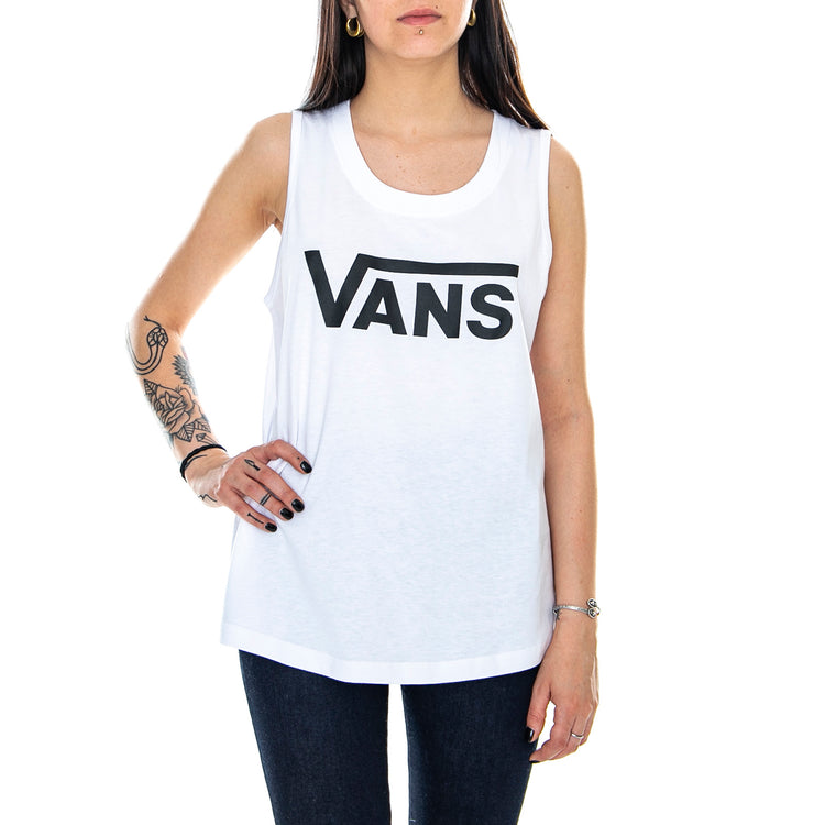 Wm Flying Muscle Scoop - White - Canotta Donna Bianca VN0A3UL5WHT1 . VANS 