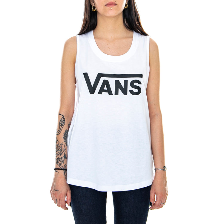 Wm Flying Muscle Scoop - White - Canotta Donna Bianca VN0A3UL5WHT1 . VANS 