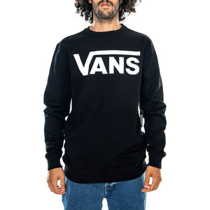 Mn Classic Crew - Black/White - Felpa Girocollo Uomo Nera VN0A456AY281 . VANS 