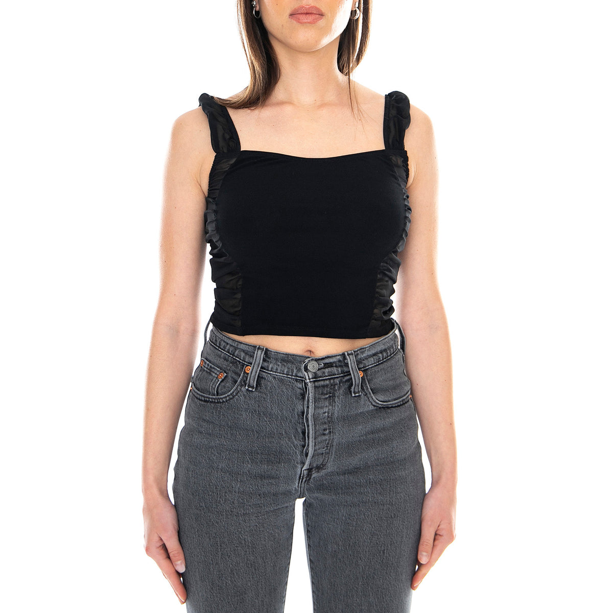 Maral Top - Black - Top Donna Nero MRCMARALTOP-BLACK . MOTEL ROCK 