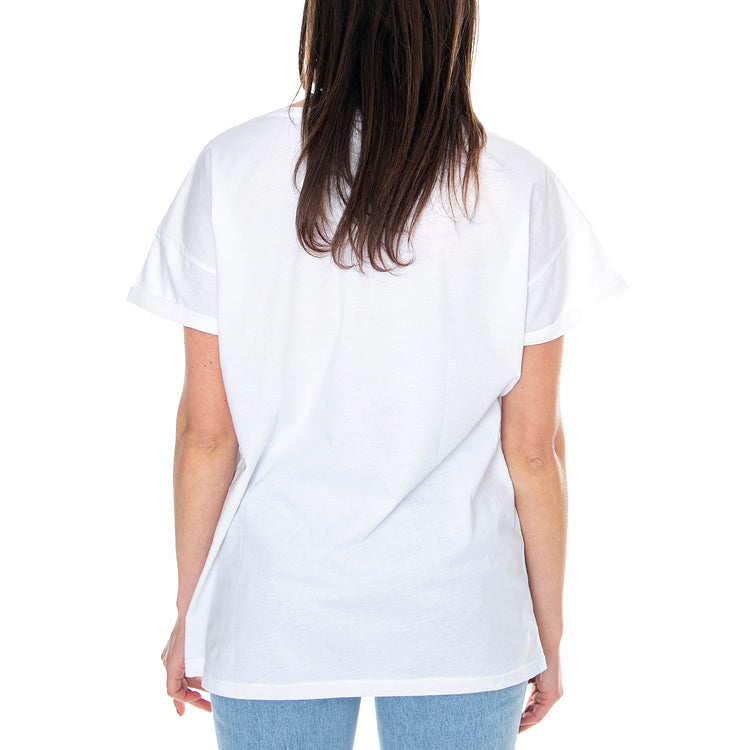 Abbey B&W Vogue Print Tee - White - Maglietta Girocollo Donna Bianca MRCABBEY T - B&W VOG . MOTEL ROCKS 