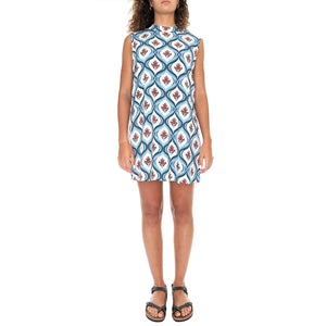 Buddy Retro Dress - Multicoloured Tile - Abito Donna Multicolore MRCBUDDY DRESS-RETRO . MOTEL ROCKS 