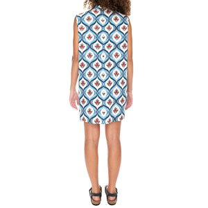 Buddy Retro Dress - Multicoloured Tile - Abito Donna Multicolore MRCBUDDY DRESS-RETRO . MOTEL ROCKS 
