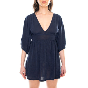 Edma Dress - Navy - Abito Donna Blu MRCEDMA DRESS-NVY . MOTEL ROCKS 