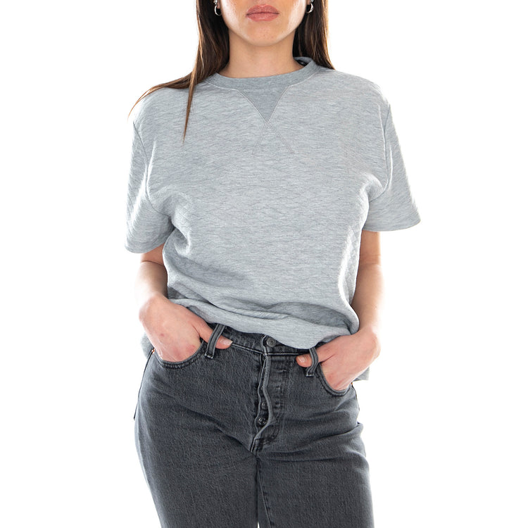 Plazma Quilt Tee - Marl Grey - Maglietta Girocollo Donna Grigia MRCPLA-TP14PLA-QUIGY . MOTEL ROCKS 