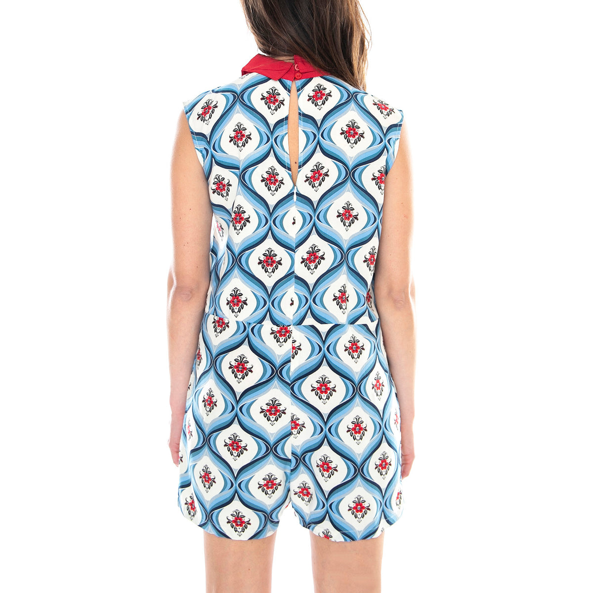 Stokes Playsuit Dress - Retro Tile - Abito Donna Multicolore MRCSTOKES PSUIT-RETR . MOTEL ROCKS 