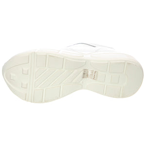 Womens Memory Shoes - White Leat - Scarpe Stringate Profilo Basso Donna Bianche MEMO01S1 . STEVE MADDEN 