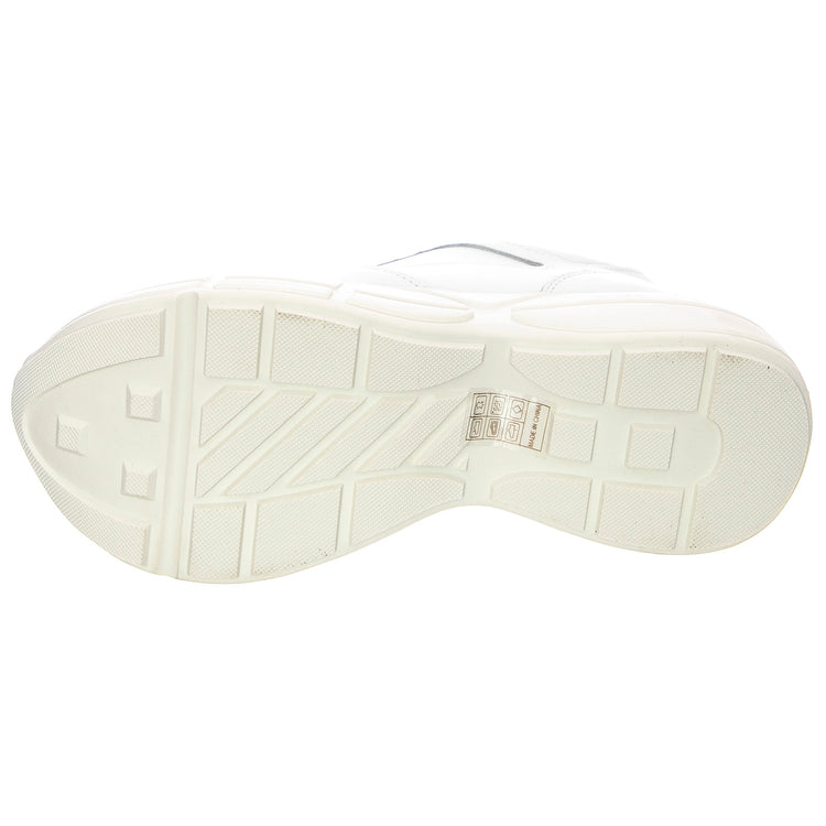 Womens Memory Shoes - White Leat - Scarpe Stringate Profilo Basso Donna Bianche MEMO01S1 . STEVE MADDEN 