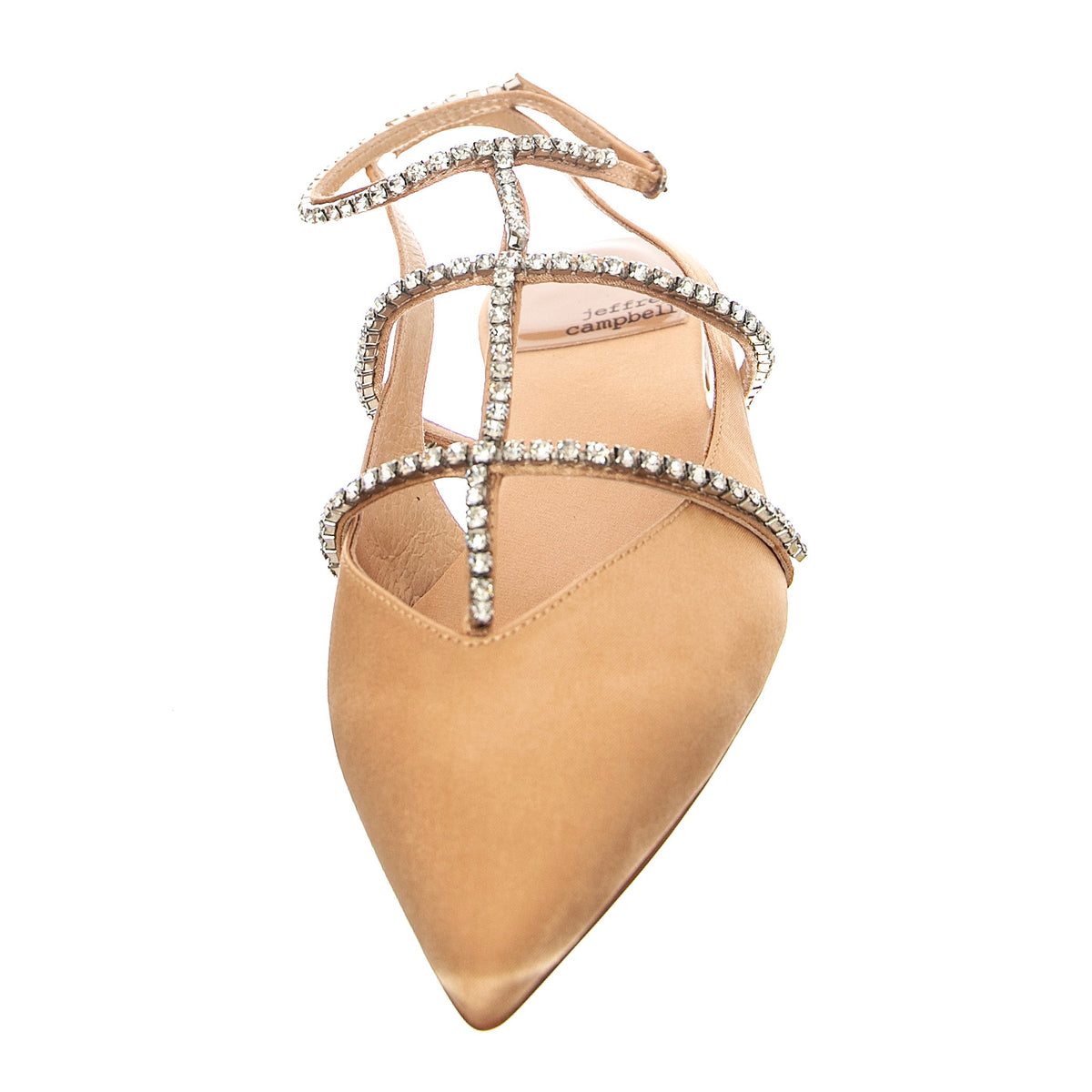 Pristina Natural Satin Silver Fabric - Sandali Donna Beige JCSR2P-150A-NAT . JEFFREY CAMPBELL 