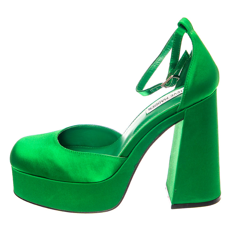W' Londyn-Green Satin - Sandali Donna Verdi SM-LONDYNGRN . STEVE MADDEN 