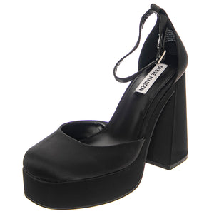 W' Londyn-Black Satin - Sandali Donna Neri SMLOND04S1-BLK . STEVE MADDEN 