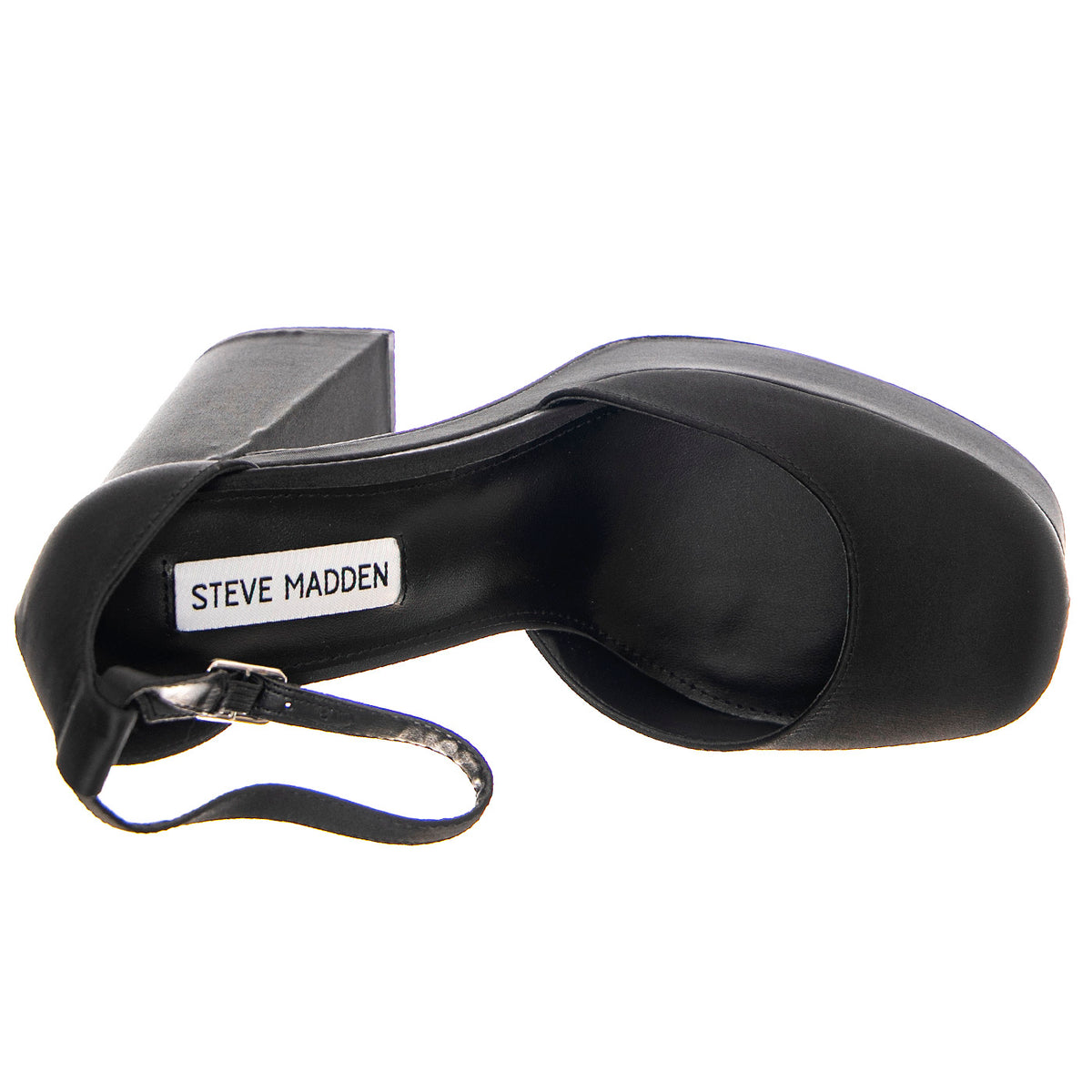 W' Londyn-Black Satin - Sandali Donna Neri SMLOND04S1-BLK . STEVE MADDEN 