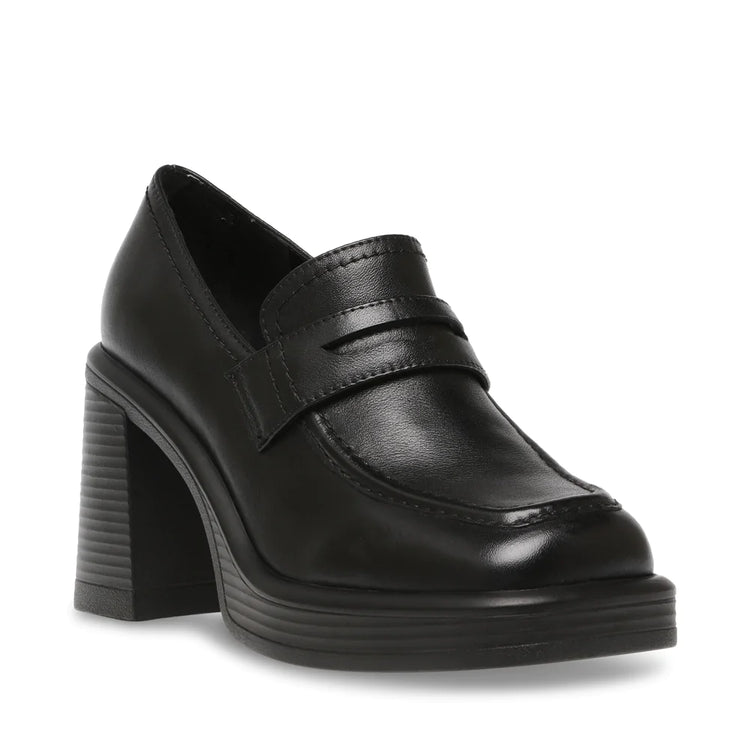 FAR-OUT BLACK LEATHER - Mocassini con Tacco Alto Donna Neri SMSFAR-OUT-BLA . STEVE MADDEN 
