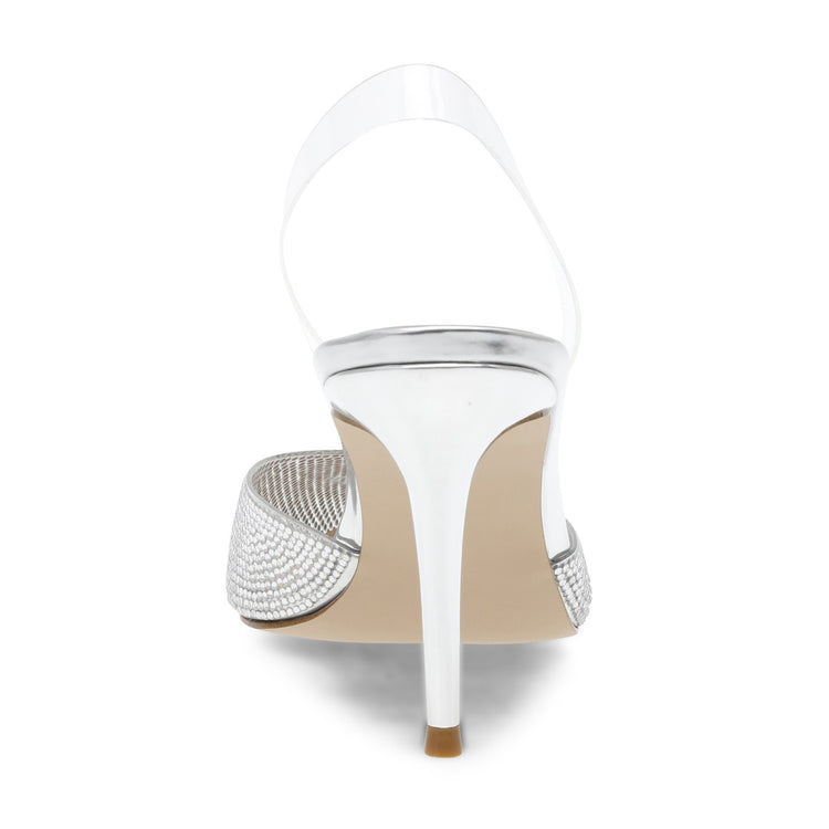 Lucyle Silver Clear Vinyl + Clear Stones - Scarpe Décolleté Donna Bianco / Argento SMSLUCYLE-SIL . STEVE MADDEN 