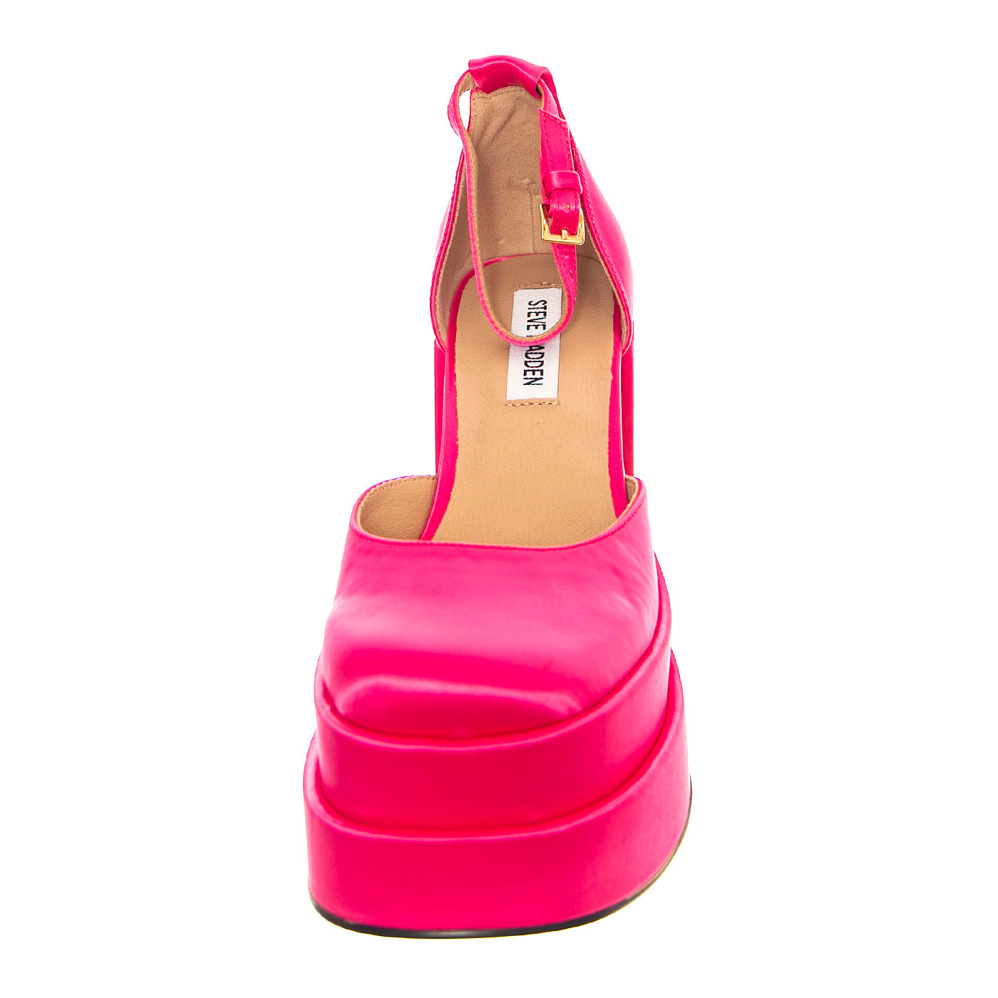 CHARLIZE PNK SATIN - Sandali con Tacco Quadrato e Plateau Donna Rosa SM-CHAR28S1PNK . STEVE MADDEN 