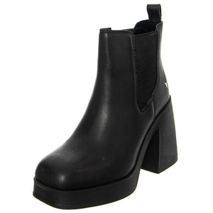 PRIORITY BLACK LEATHER - Stivaletti alla Caviglia Donna Neri WSSPRIORITY-BLK . WINDSOR SMITH 