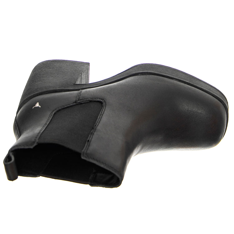 PRIORITY BLACK LEATHER - Stivaletti alla Caviglia Donna Neri WSSPRIORITY-BLK . WINDSOR SMITH 