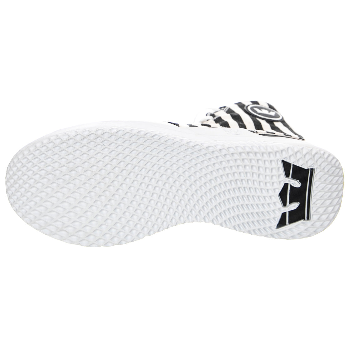 Statik - Scarpe Stringate Profilo Alto Uomo Bianche / Nere / Stripe STATIK White Stripe-White . SUPRA 