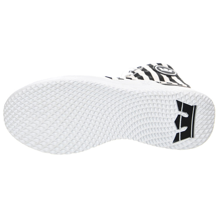 Statik - Scarpe Stringate Profilo Alto Uomo Bianche / Nere / Stripe STATIK White Stripe-White . SUPRA 