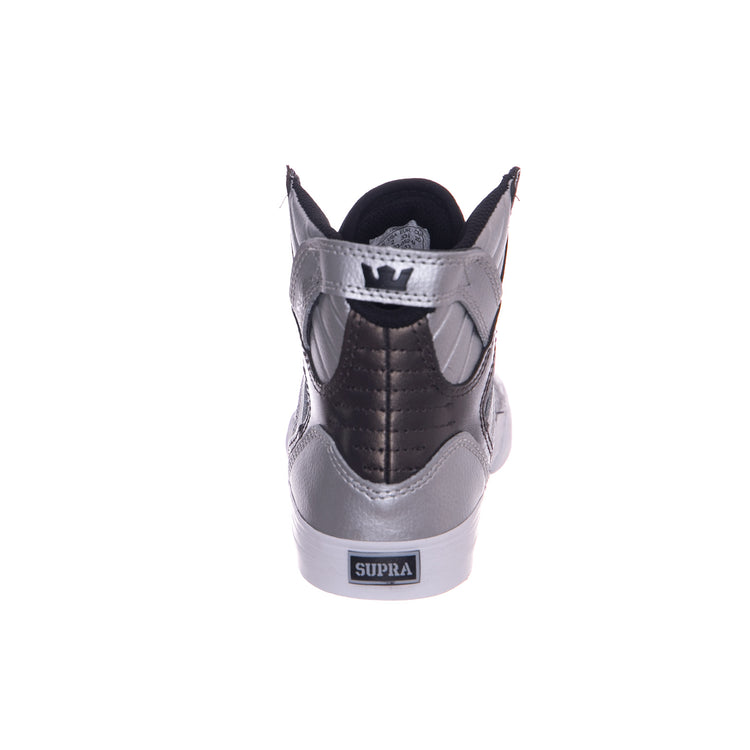 Kids Skytop Shoes - Silver Metallic / Black Shoes - Scarpe Profilo Alto Bambino Argento / Nere 58003-052-M . SUPRA 