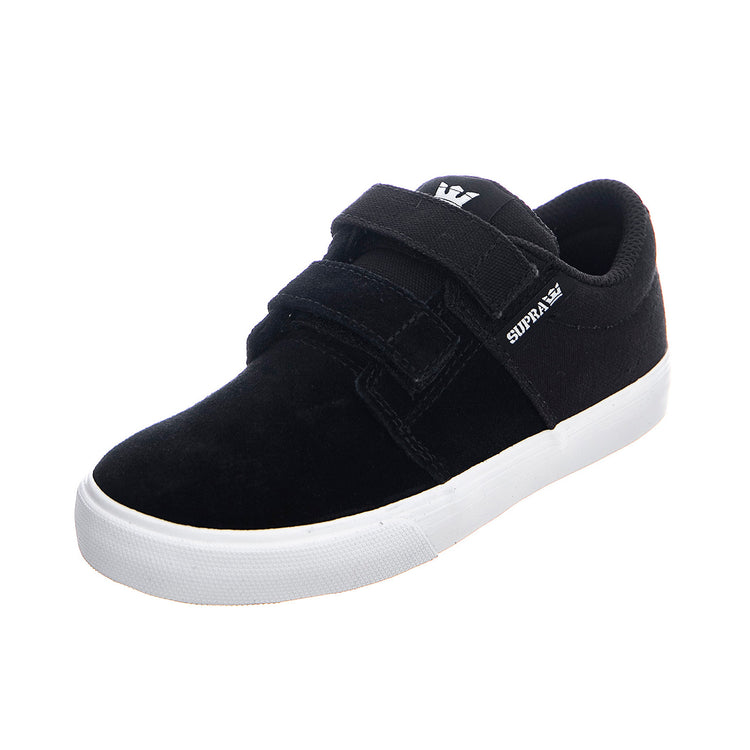 Kids Stacks II Vulc Velcro Sneakers - Black / White - Scarpe Profilo Basso Bambino Nere 13C 58334-002-M . SUPRA 