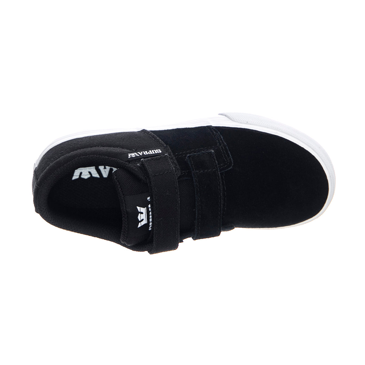 Kids Stacks II Vulc Velcro Sneakers - Black / White - Scarpe Profilo Basso Bambino Nere 13C 58334-002-M . SUPRA 