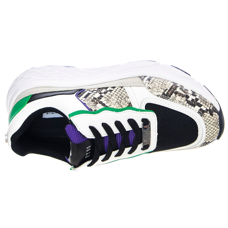 Francey Shoes - Bone Snake - Scarpe Stringate Profilo Basso Donna Multicolore SMPFRANCEY-BONSNK . STEVE MADDEN 