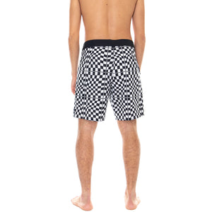 Mn Mixed Warp Swim Trunks - Check / Black / White - Bermuda da Bagno Uomo Multicolore VN0A3W45UVD . VANS 